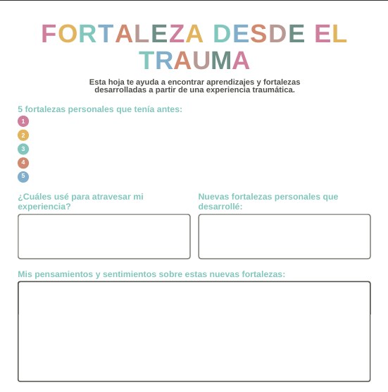 Hoja Fuerza del Trauma